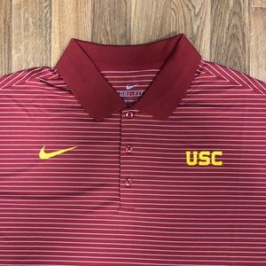 NWT Nike USC Trojans Dri-Fit Red Polo Shirt Men’s 2XL